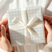 Pastel Blue Gingham Cadeaupapier