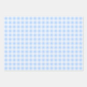 Pastel Blue Gingham Inpakpapier Vel (Voorkant 2)