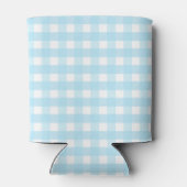 Pastel Blue Gingham Pattern Blikjeskoeler (Achterkant)