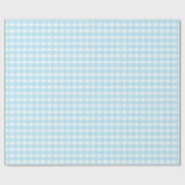 Pastel Blue Gingham Pattern Cadeaupapier (Vlak)