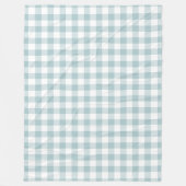Pastel Blue Gingham Pattern Fleece Deken (Voorkant)