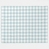 Pastel Blue Gingham Pattern Fleece Deken (Voorkant (Horizontaal))