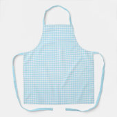 Pastel Blue Gingham Pattern Schort (Voorkant)