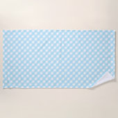 Pastel Blue Gingham Pattern Strandlaken (Voorkant)