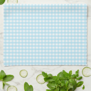 Pastel Blue Gingham Pattern Theedoek