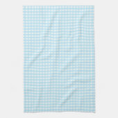 Pastel Blue Gingham Pattern Theedoek (Verticaal)