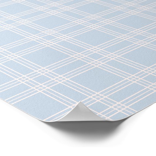 Pastel Blue Gingham Poster (Hoek)