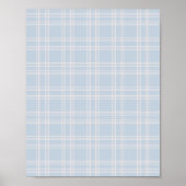 Pastel Blue Gingham Poster (Voorkant)