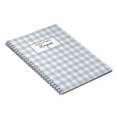 Pastel Blue Gingham Recept Notitieboek (Rechterzijde)