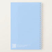Pastel Blue Gingham Transparent Frame Notebook Notitieboek (Achterkant)