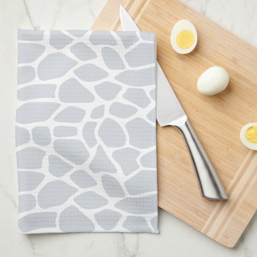 Pastel Blue Giraffe Pattern Theedoek (Quarter Fold)