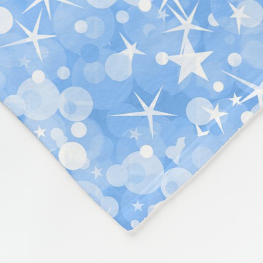 Pastel Blue Glitter en Sparkles Fleece Deken (Hoek)