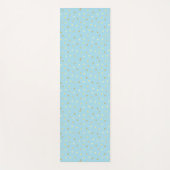 Pastel Blue Gold Confetti Stippen Yogamat (Voorkant)