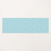 Pastel Blue Gold Confetti Stippen Yogamat (Voorkant (horizontaal))