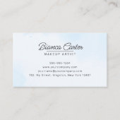 Pastel Blue Gold Glitter Agaat Make-up Artiest Sal Visitekaartje (Voorkant)