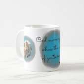 Pastel Blue Golden Retriever Custom Photo & Name Koffiemok (Voorkant links)
