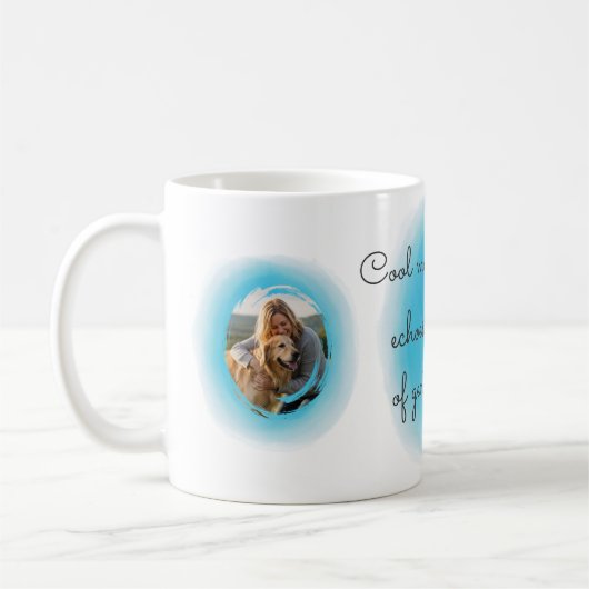 Pastel Blue Golden Retriever Custom Photo & Name Koffiemok (Links)