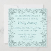 Pastel Blue Gown and Vines Vrijgezellenfeest Kaart (Achterkant)