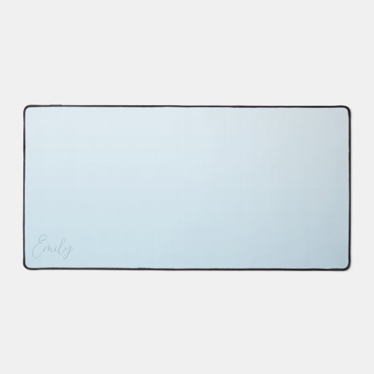 Pastel Blue Gradient Calligraphy Personalized Bureaumat (Voorkant)