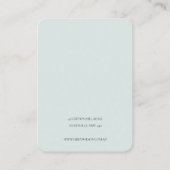 Pastel Blue Green Foliage Bunch 2 Earning Display Visitekaartje (Achterkant)