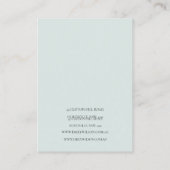 Pastel Blue Green Foliage Bunch 3 Earning Display Visitekaartje (Achterkant)