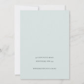 Pastel Blue Green Foliage Bunch Earning Display Kaart (Achterkant)