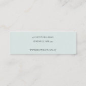 Pastel Blue Green Foliage Bunch Earning Display Mini Visitekaartje (Achterkant)