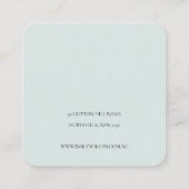 Pastel Blue Green Foliage Bunch Earning Display Vierkante Visitekaartje (Achterkant)