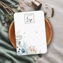 Pastel Blue Green Foliage Bunch Earning Display