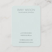 Pastel Blue Green Foliage Bunch Earning Display Visitekaartje (Achterkant)