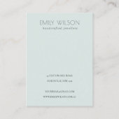 Pastel Blue Green Foliage Bunch Earning Display Visitekaartje (Achterkant)