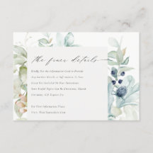 Pastel Blue Green Foliage Lijst Weddenschap Detail