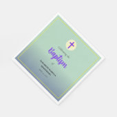 Pastel Blue Green Paars Spring Baptisme Servet (Hoek)