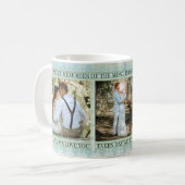 Pastel Blue Green Weddenschap Foto Keepomwille Mok (Voorkant links)