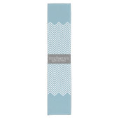 Pastel Blue & Grey Baby shower Suite Korte Tafelloper (Voorkant)
