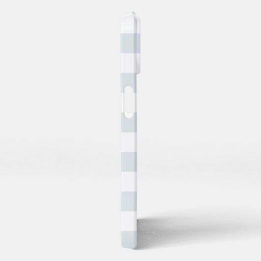 Pastel Blue-Grey Stripe New Mrs Bride iPhone Hoesje (Rechterkant)