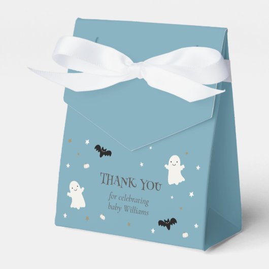 Pastel Blue Halloween Baby shower Bedankdoosjes (Voorkant Zijde)
