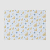 Pastel Blue Hanukkah Menorah Star van David Patter Tissuepapier (Voorkant)