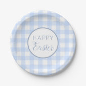 Pastel Blue Happy Paast Pattern Papieren Bordje (Voorkant)