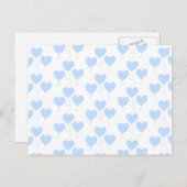 Pastel Blue Heart ballonpatroon. Briefkaart (Voorkant / Achterkant)
