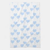 Pastel Blue Heart ballonpatroon. Theedoek (Verticaal)