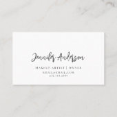 Pastel Blue Holographic Modern Calligraphy Script Visitekaartje (Achterkant)