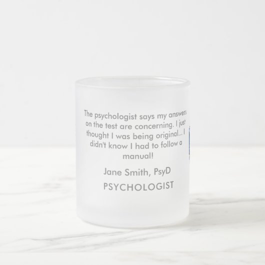 Pastel Blue House Rorschach for Psychologists and  Matglas Koffiemok (Center)