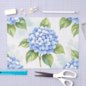 Pastel Blue Hydrangea Bouquet Pattern Tissuepapier (Craft)
