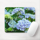 Pastel Blue Hydrangea Flowers Garden mousepad Muismat (Met muis)