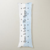 Pastel Blue Hygge quote Cosy Home Lichaamskussen (Voorkant Verticaal)