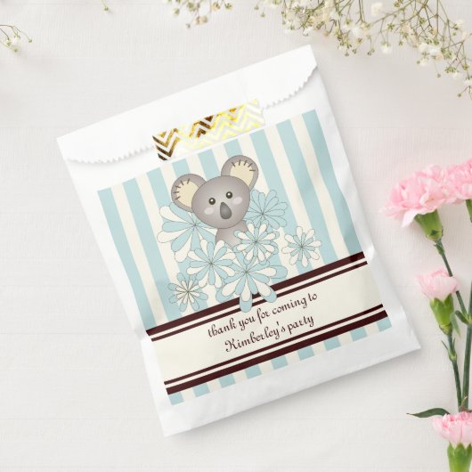 Pastel Blue Koala Kids Verjaardag / Baby Boy Showe Bedankzakje (Gezegeld)