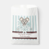 Pastel Blue Koala Kids Verjaardag / Baby Boy Showe Bedankzakje (Voorkant)