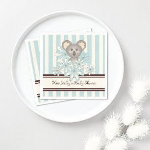 Pastel Blue Koala Kids Verjaardag / Jongen Baby sh Servet