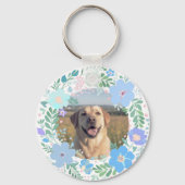Pastel Blue Labrador Retriever Custom Photo  Sleutelhanger (Achterkant)